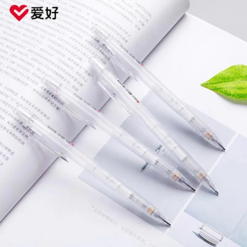 2024 New Flat Automatic Pencil 2B Holder Exam Mechanical Pencil for Calligraphy