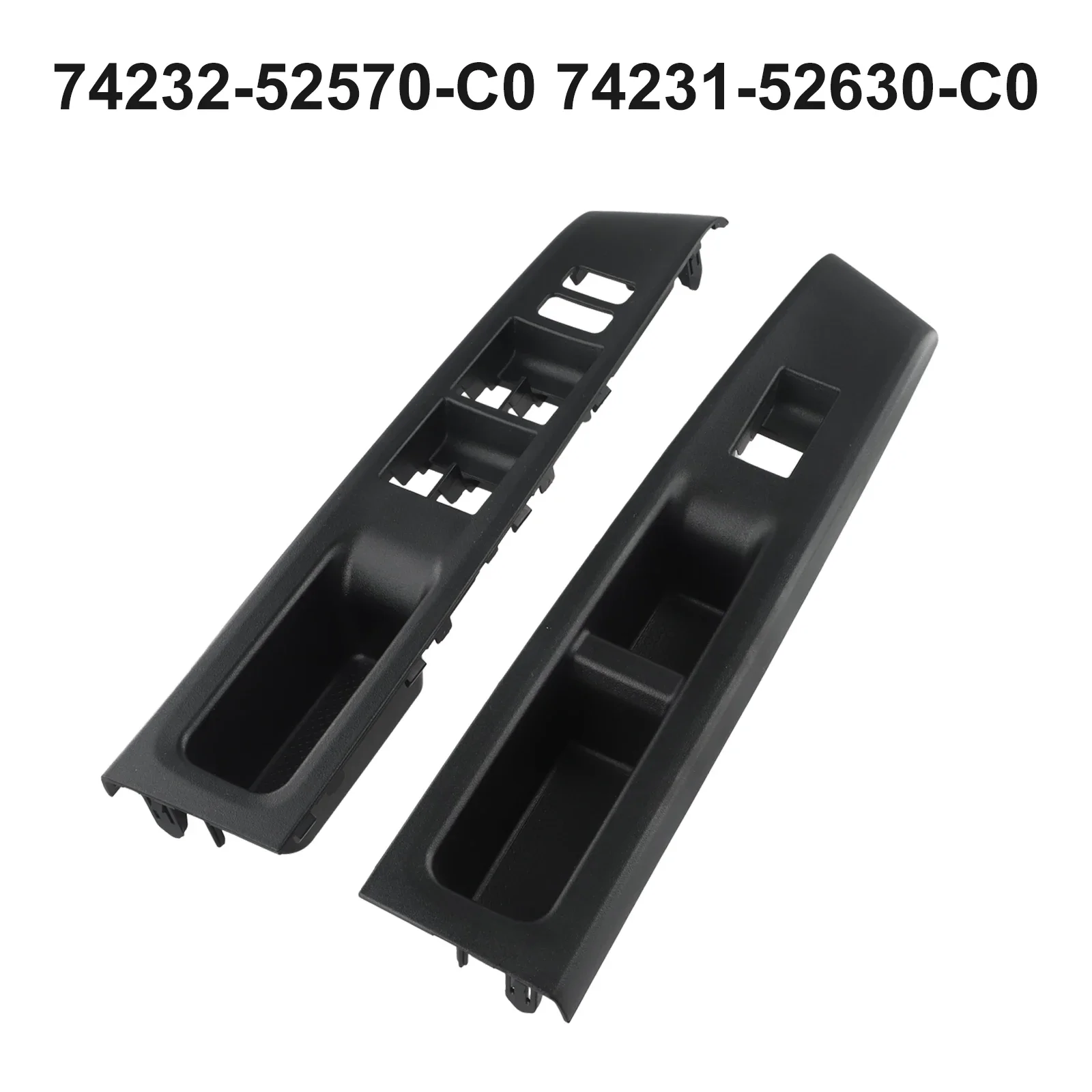 

High Grade Armrest Upper Panel RH & LH Set for Toyota Vitz 2010 2014 2Pcs Black Color OE Number 74232 52570 C0 74231 52630 C0