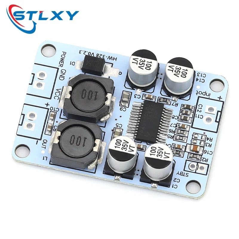 Stlxy PBTL Mono TPA3110 Amplifier Module 30W High Power Audio Board Wide Voltage DC8-26V Speaker Drive Module