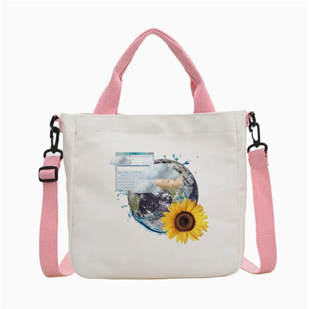 Frutiger Aero tote bag shopping foldable shopper shoulder  grocery woman