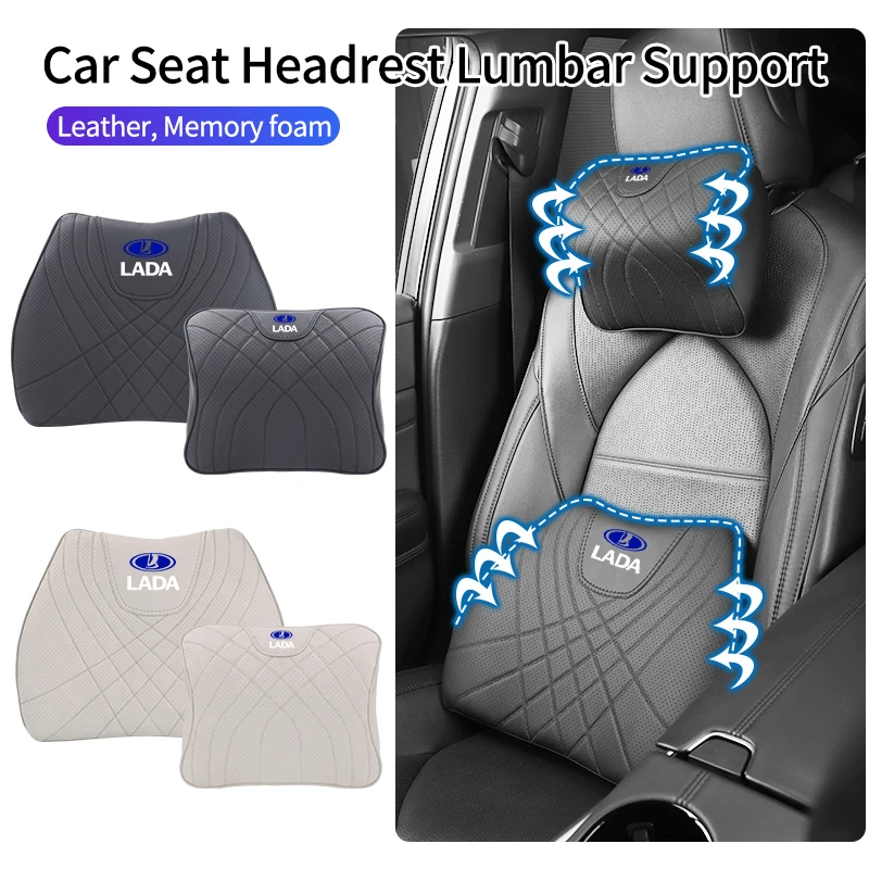 Car Seat Headrest Neck Cushioning Support Head Pillow Lumbar Support For Lada Priora Sedan Sport Kalina Granta Vesta Niva La