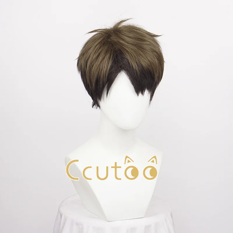 ccutoo wig Ushijima Wakatoshi short cosplay wig synthetic hair for men party halloween party costume