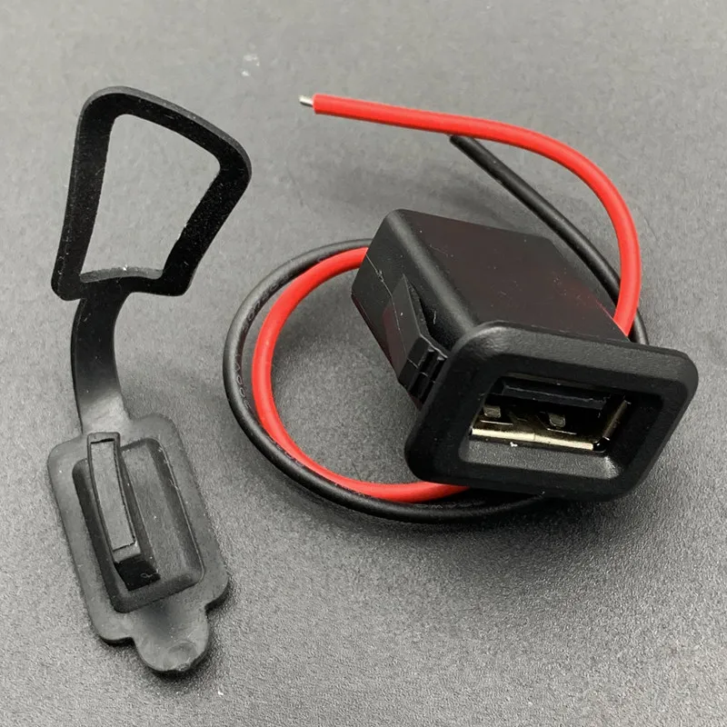 

2PC 2Pin 4Pin with waterproof cap USB 2.0 Female Power Jack 2P 4P USB Charging Port Connector Data Interface USB Charger Socket