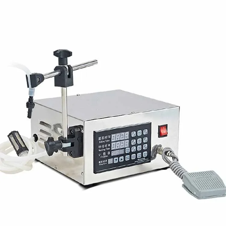 GFK280 Single Nozzle Automatic Pedal Control Peristaltic Pump Drive Desktop Filling Machine For Oil Sugar