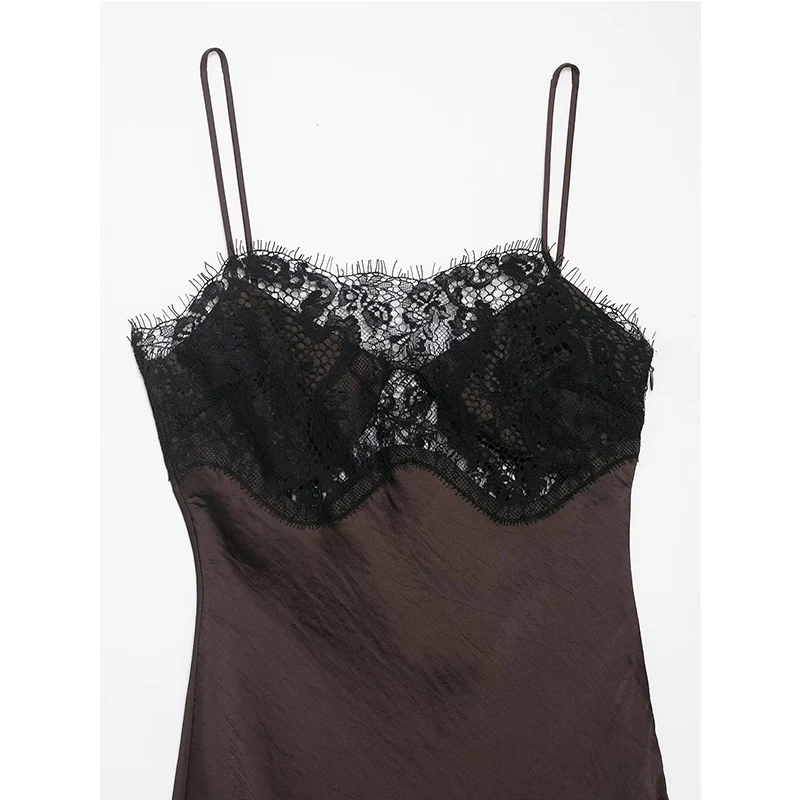 2026 فستان جديد المرأة الربيع أزياء من الدانتل الديكور أنيقة صديرية دائرية حفلة المرأة فستان طويل الشارع السفر شيك فساتين الشباب #5