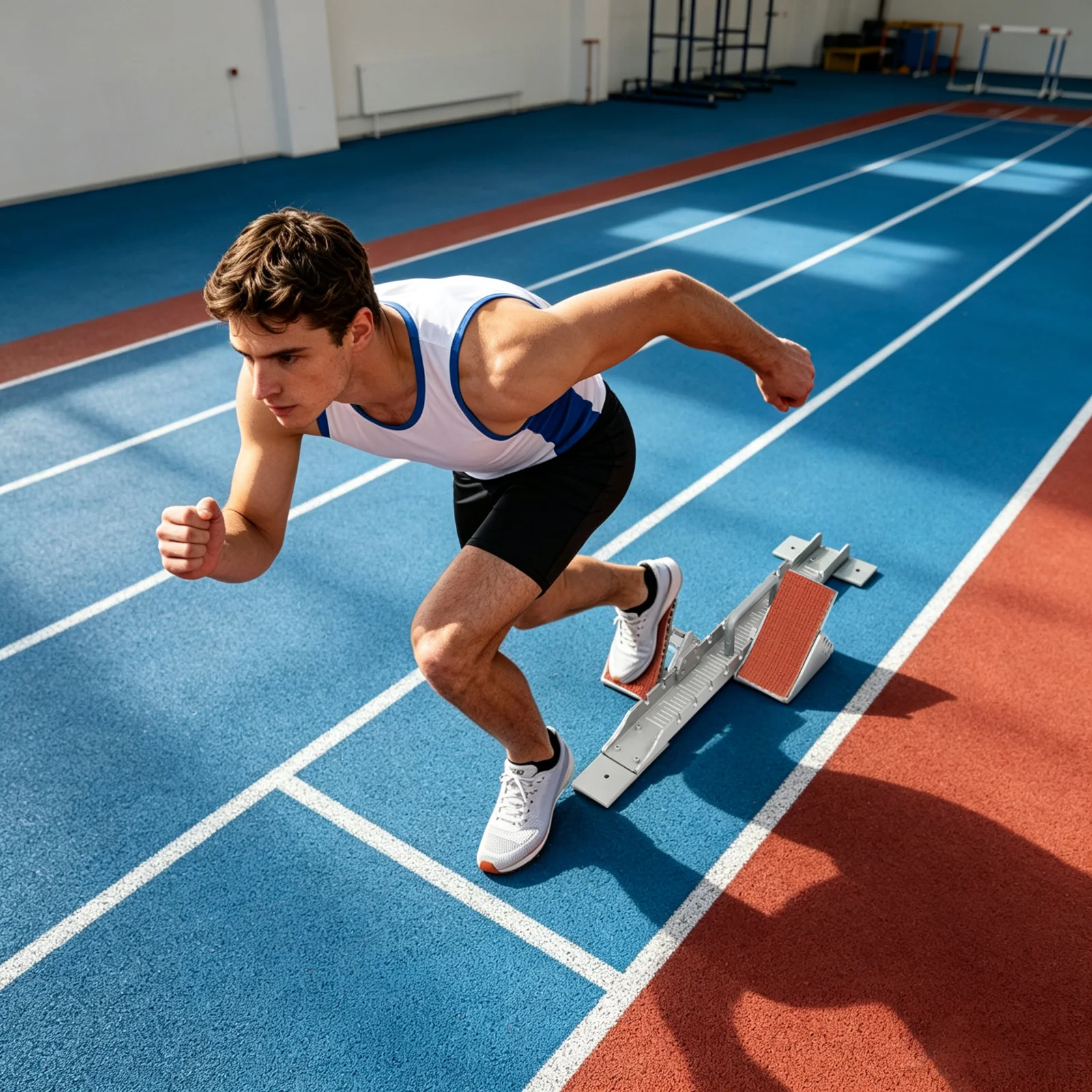 Adjustable Running Track Block, Sprint Starting Block, Provides Foot Support for Runners At The Start Of Track and Field Competitions