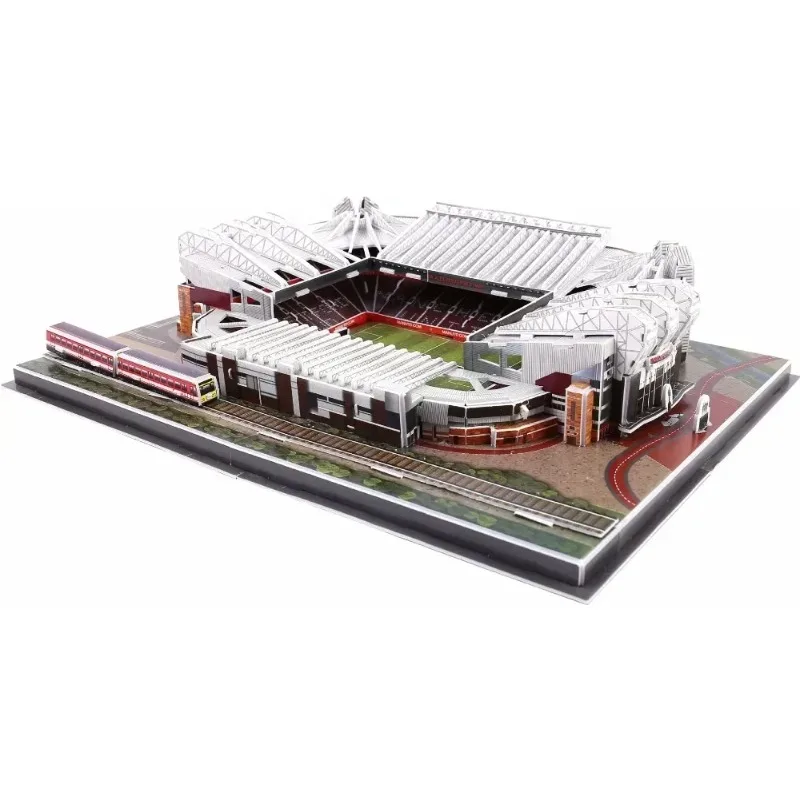186 pçs/set os diabo vermelho velho trafford clube modelo brinquedo presente caixa original ru competição jogo de futebol estádios construção