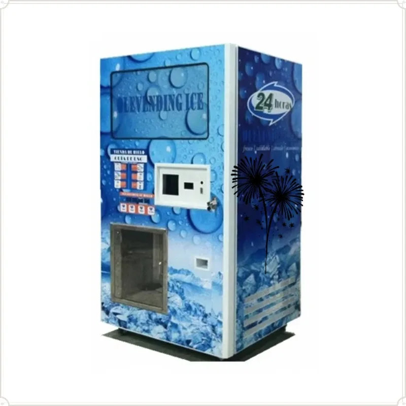 Auto 2-in-1 Ice and Water Vending Machine Outdoor ice cube vending machine for bussiness ice dispenser vending machine Custom