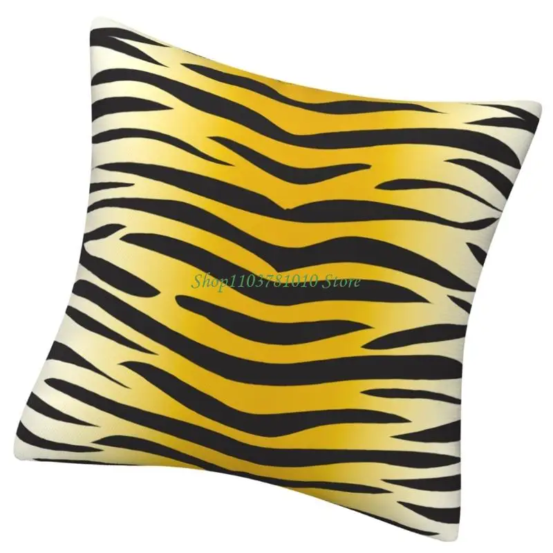 U55D Polyester Short Plushie Pillowcase Modern Leopard Print Throw Pillow Cover Home Decoration For Living Room Bedroom Sofa