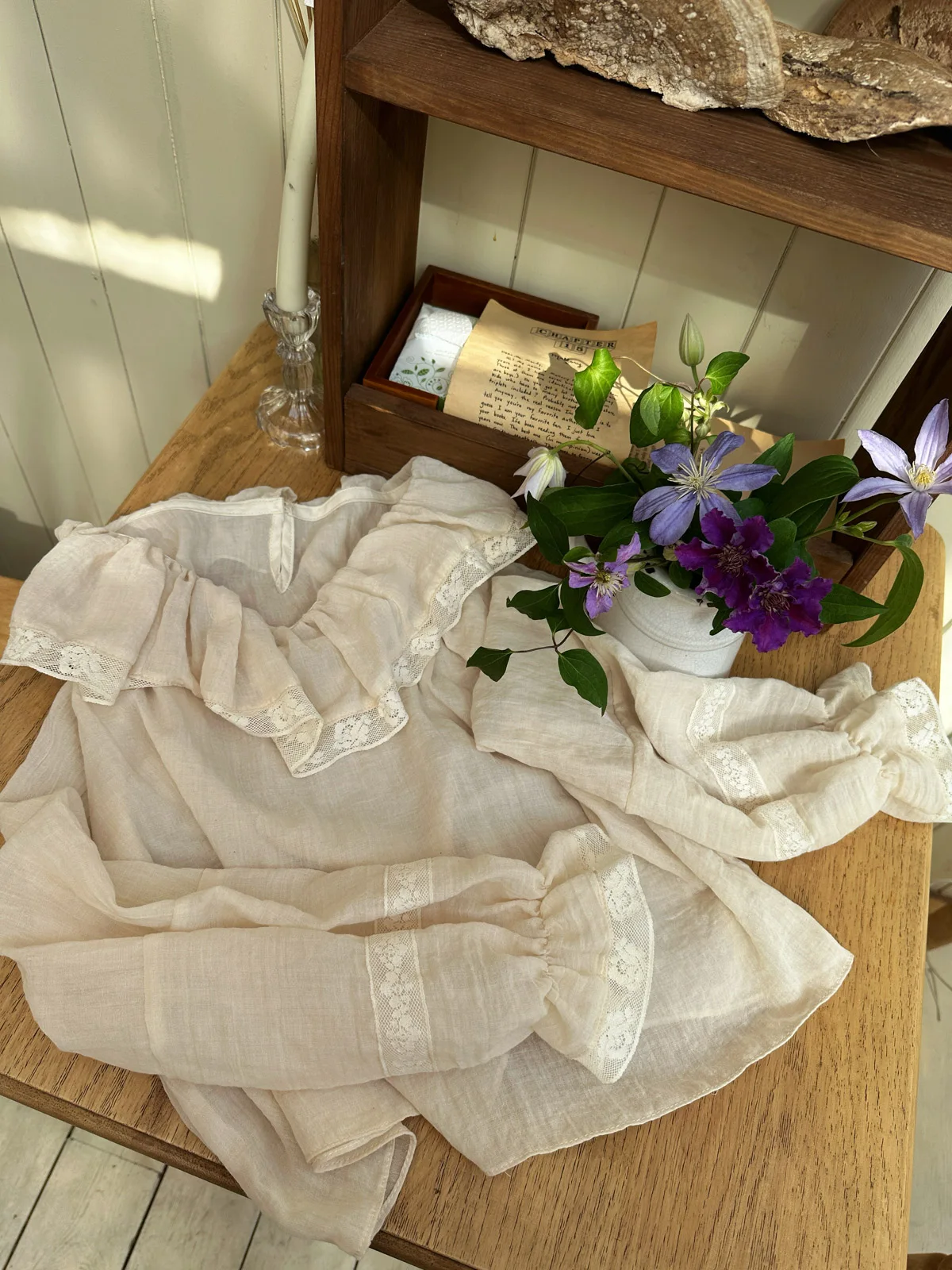 

Свободная женская блузка с длинным рукавом и кружевной отделкой, мягкая на ощупь, из хлопково-льняной смеси, с цветочным принтом, из полупрозрачной ткани, для девушек