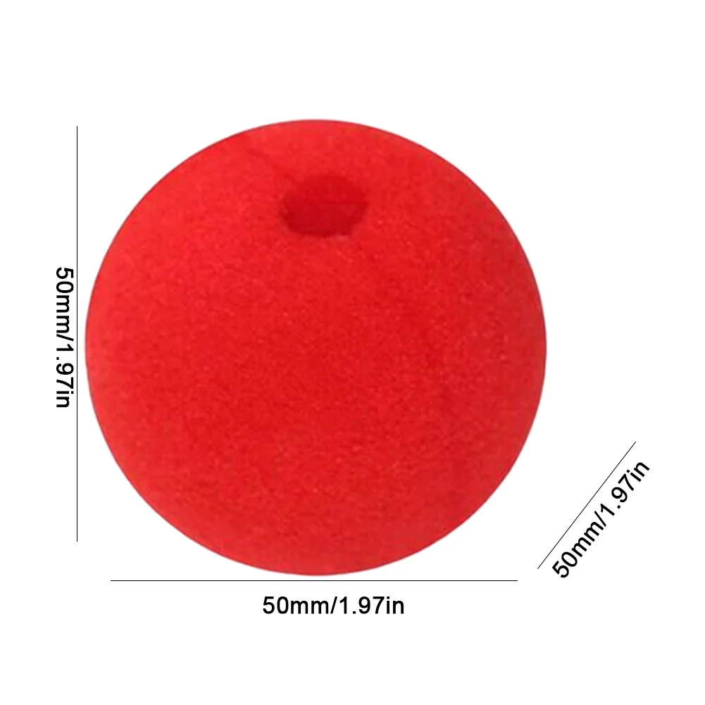 1-10PCS 50mm Soft Foam Circus Clown Nose Red Sponge Balls Reusable for Red Nose Day Party Funny Stage Performance Props