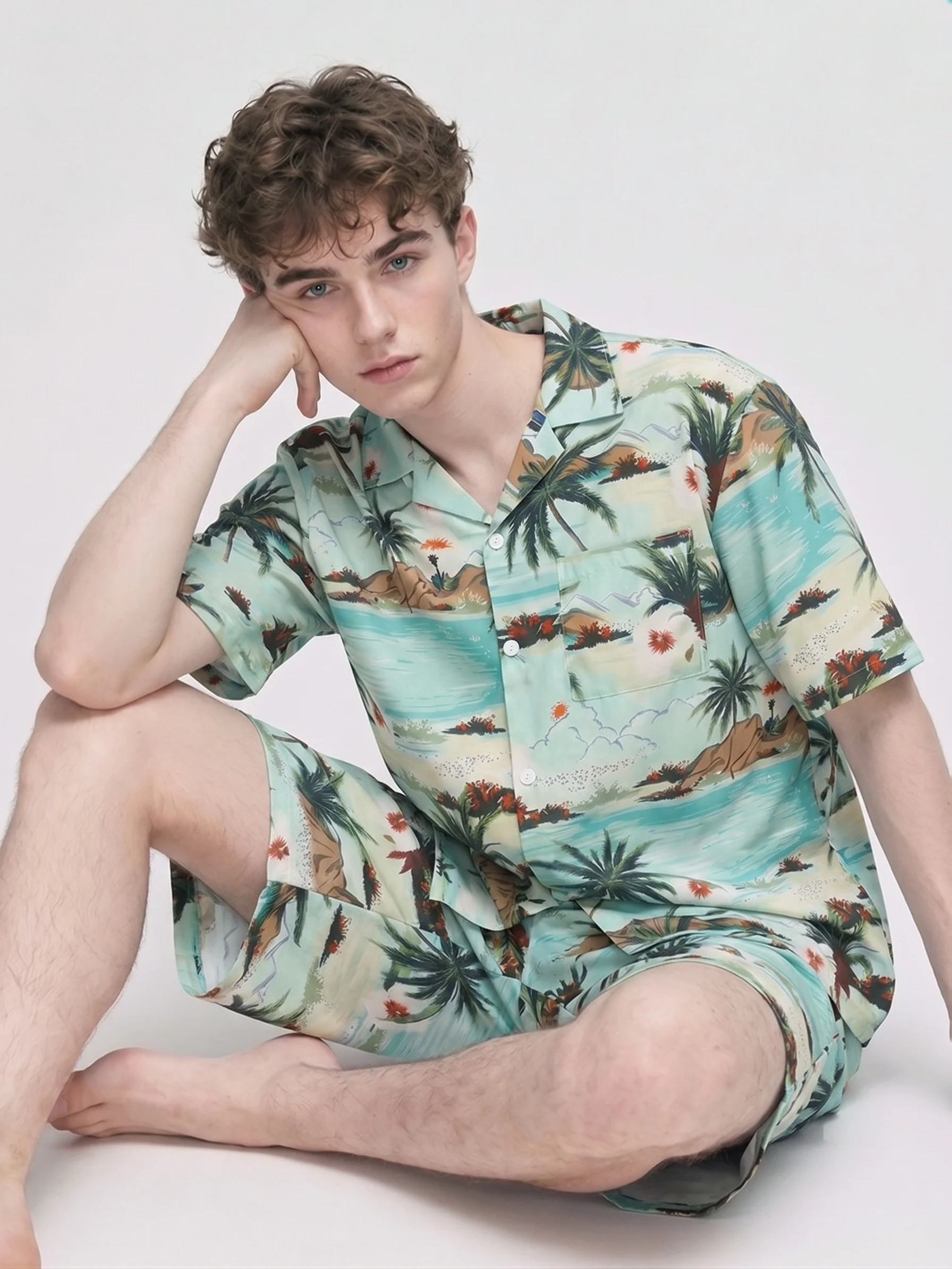 Hawaiian Seaside Scenery Graph - đánh giá và giá Beach Shirt Hawaiian