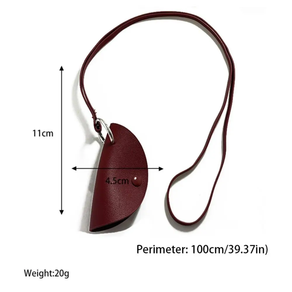 Hanging Neck Crescent Moon Key Case Long Leather Necklace For Women Anti-loss Portable Sweater Chain Lanyard Accessories