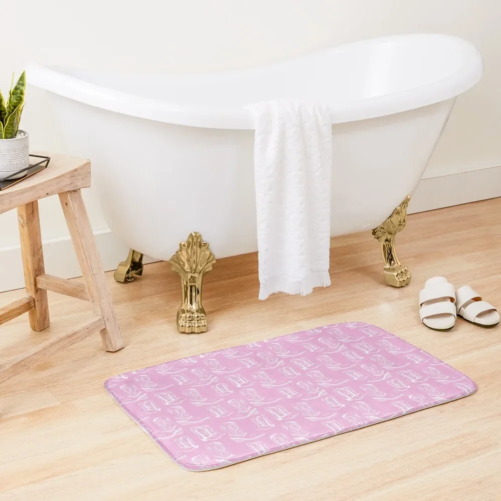 

Pink and white cowboy boots 2 Bath Mat Bathrooms Accessories Novelties Bathroom And Shower Products Mat