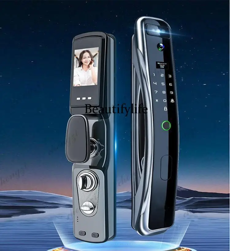 Facial recognition fingerprint lock Home security door, electronic, smart door, fingerprint lock