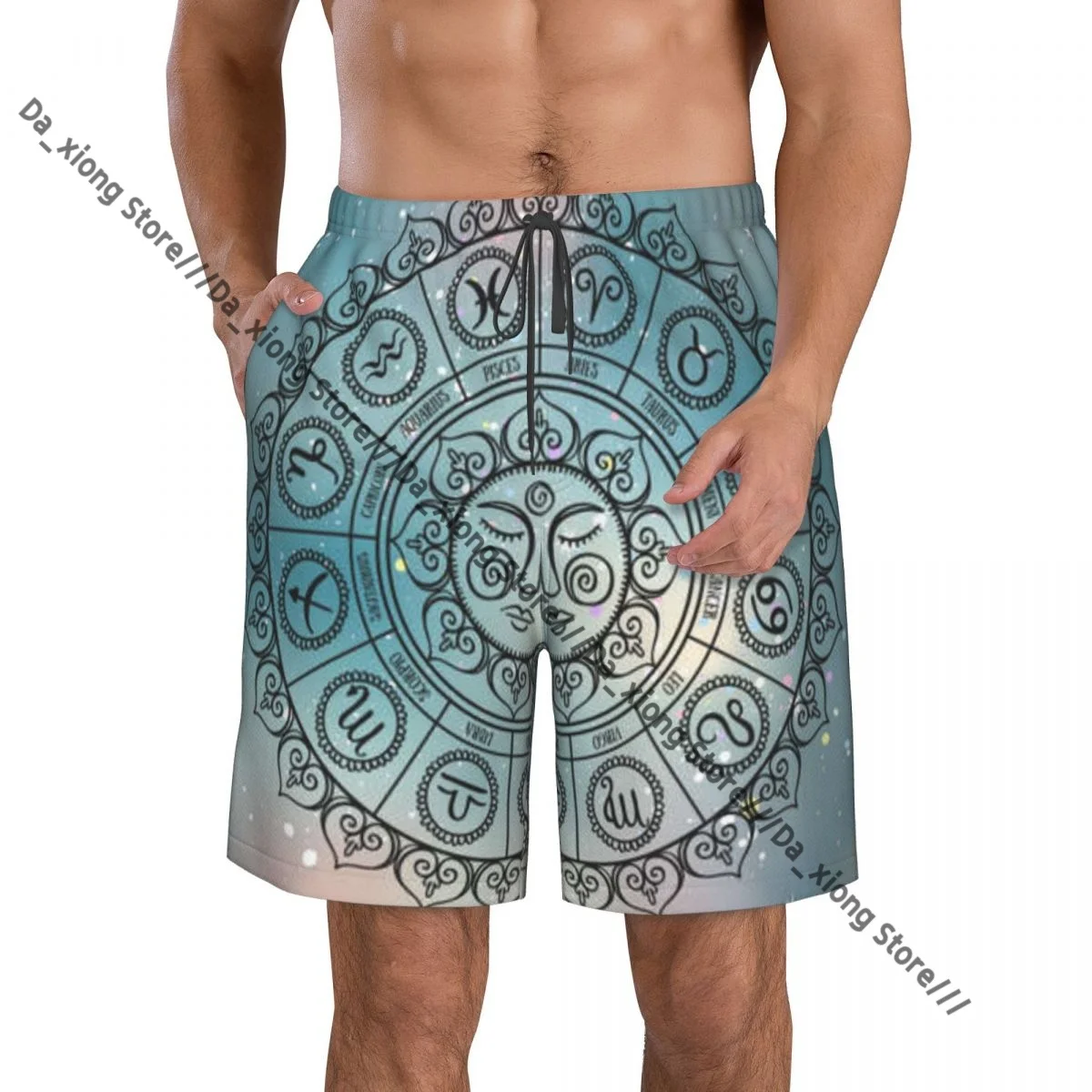 

Man Swimwear Zodiac Horoscope Signs Swim Shorts Trunks Beach Board Shorts Swimming Swimsuits
