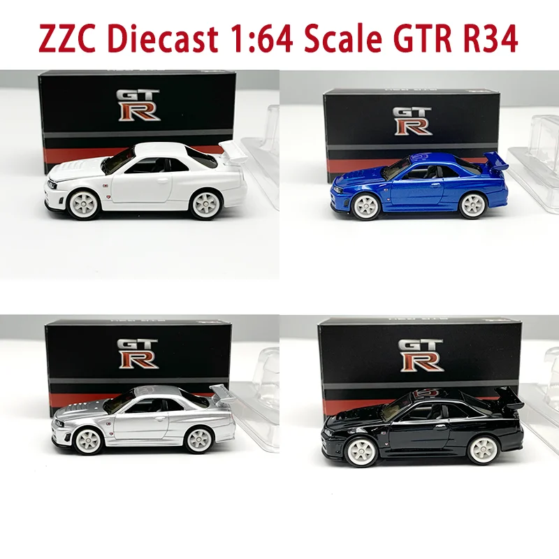 

ZZC Diecast 1:64 Scale GTR R34 Alloy Simulation Car Model Adult Collection Decoration Gift Toys Static Display