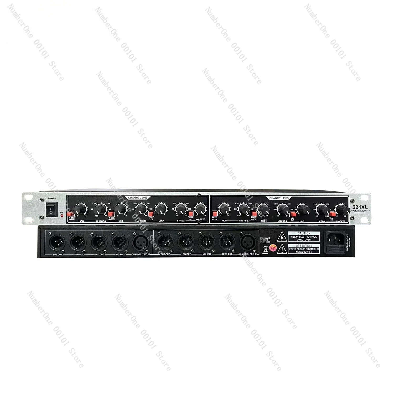 224xl subwoofer electronic crossover, single independent stereo bass, professional digital processor crossover