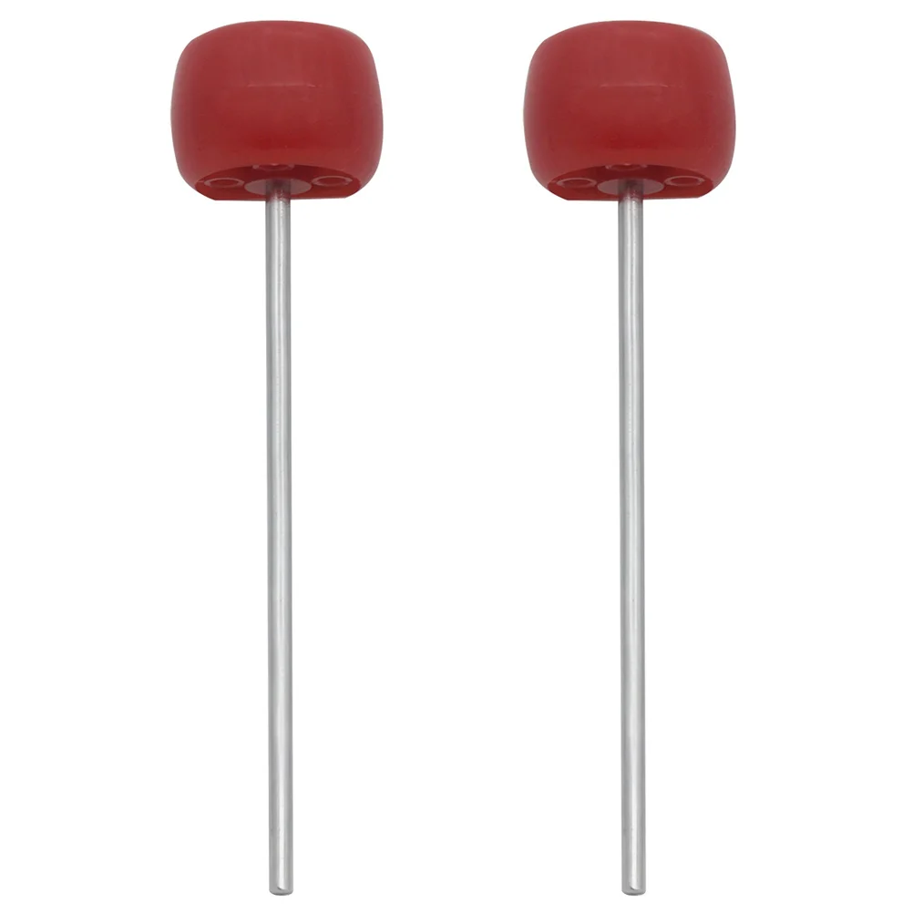 

2 pcs Beater Felt Hammer Drum Beater Head Bass Accessories Durable Material Replacement Parts for Kick Drum Set