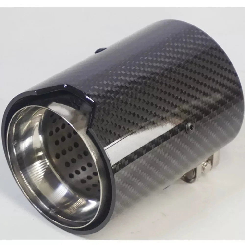 New 60-70mm With M Logo Real Carbon Fiber Exhaust tips Muffler pipe for BMW M2 F87 M3 F80 M4 F82 F83 M5 F10 m6 F12 F13