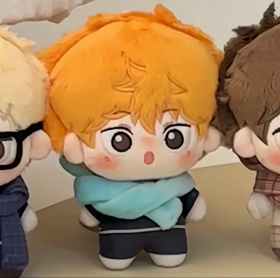 Haikyuu!! 10cm Cotton Plush Doll Shoyo Hinata Tobio Kageyama Kei Tsukishima Soft Stuffed Anime Collectible Figure Bag Pendant
