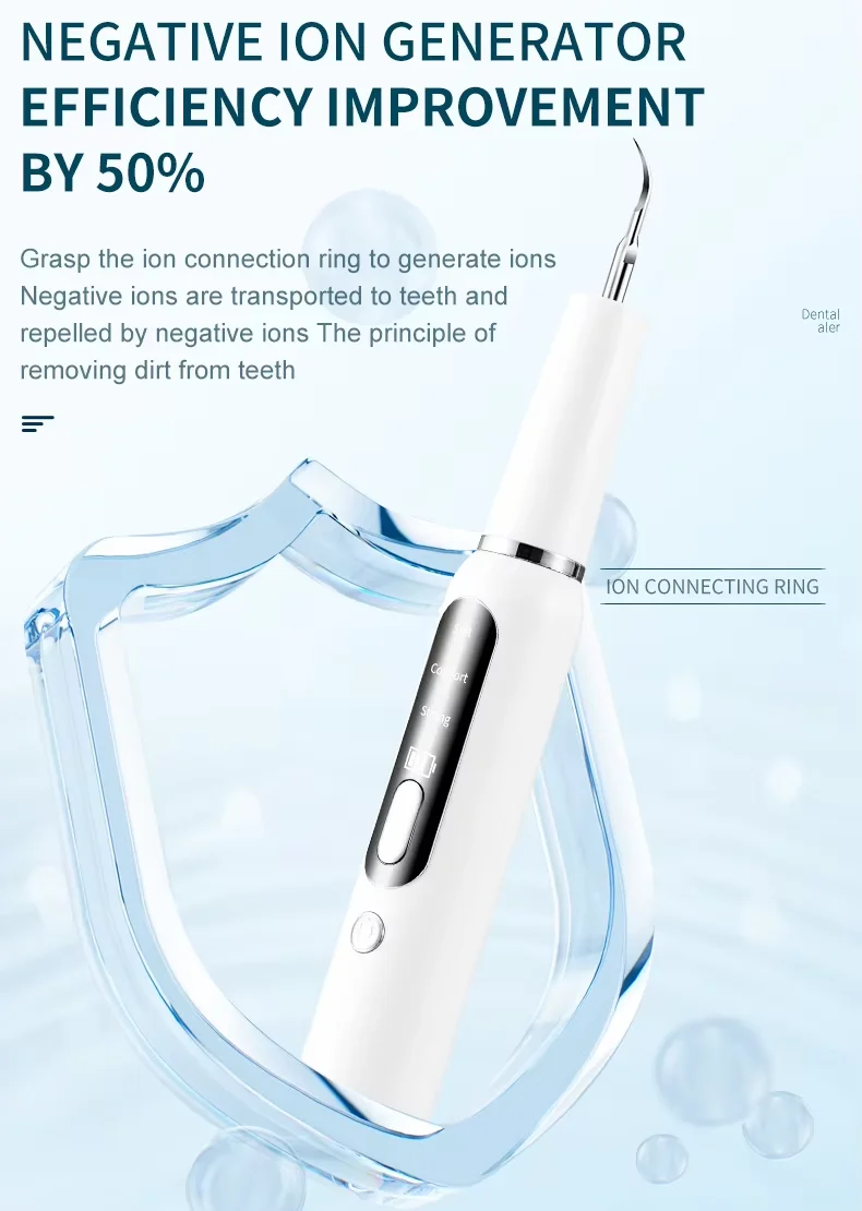 Portable Home Tooth Scaler Ultrasonic Tartar Remover with 3 Modes Rechargeable Teeth Cleaning Tool Set