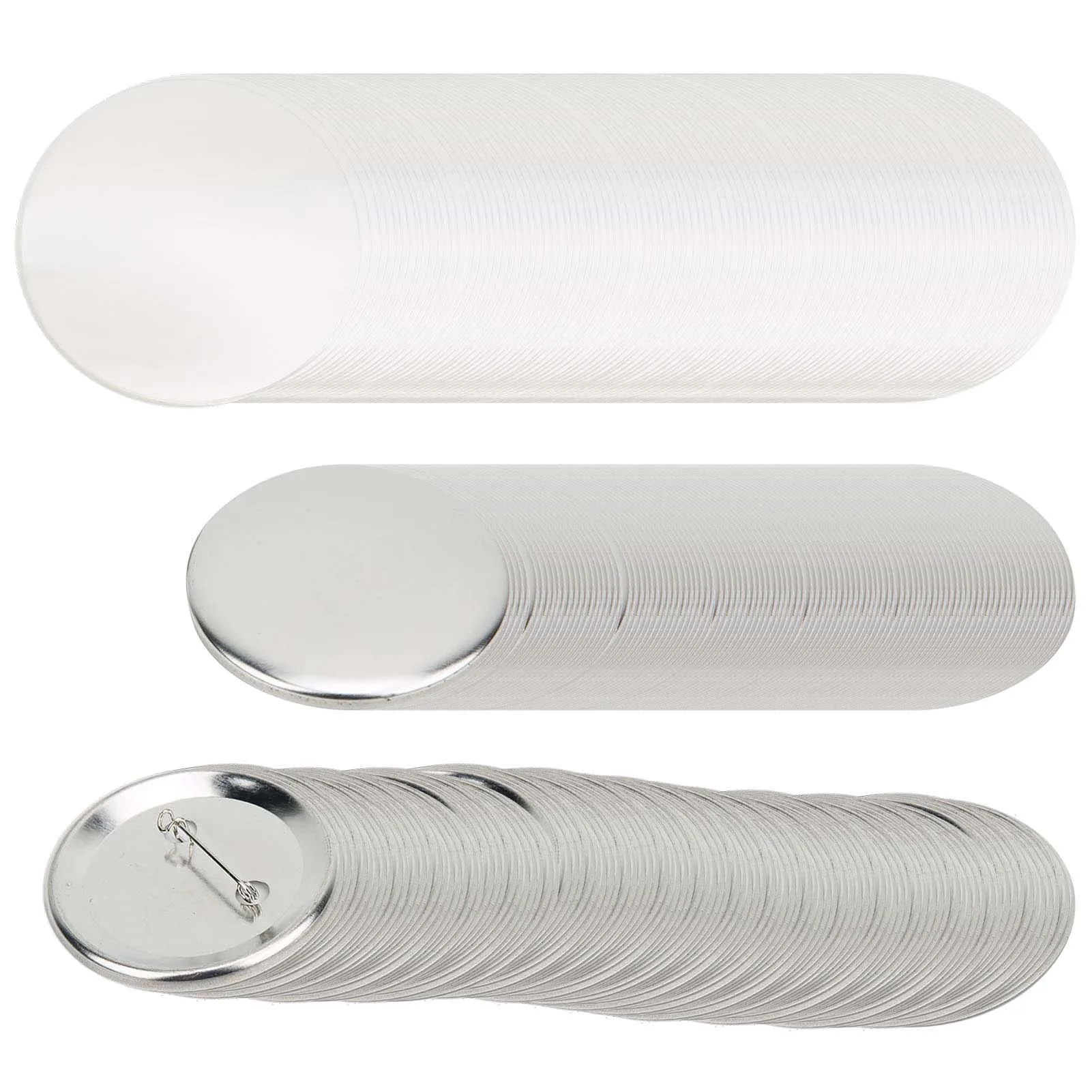 100 stuks blanco badge pin button maker onderdelen metalen DIY button materiaal benodigdheden reflecterende achterkant voor button maker machine rond