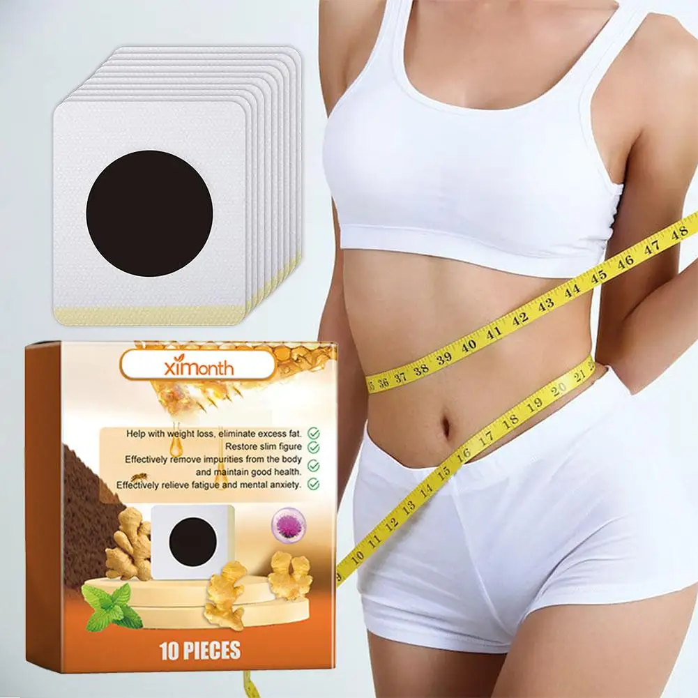 10/7pcs Bee Circulatory Drainage Slimming Patch Weight Loss Fat Burning Patch Belly Slim Patches Health Care ﻿