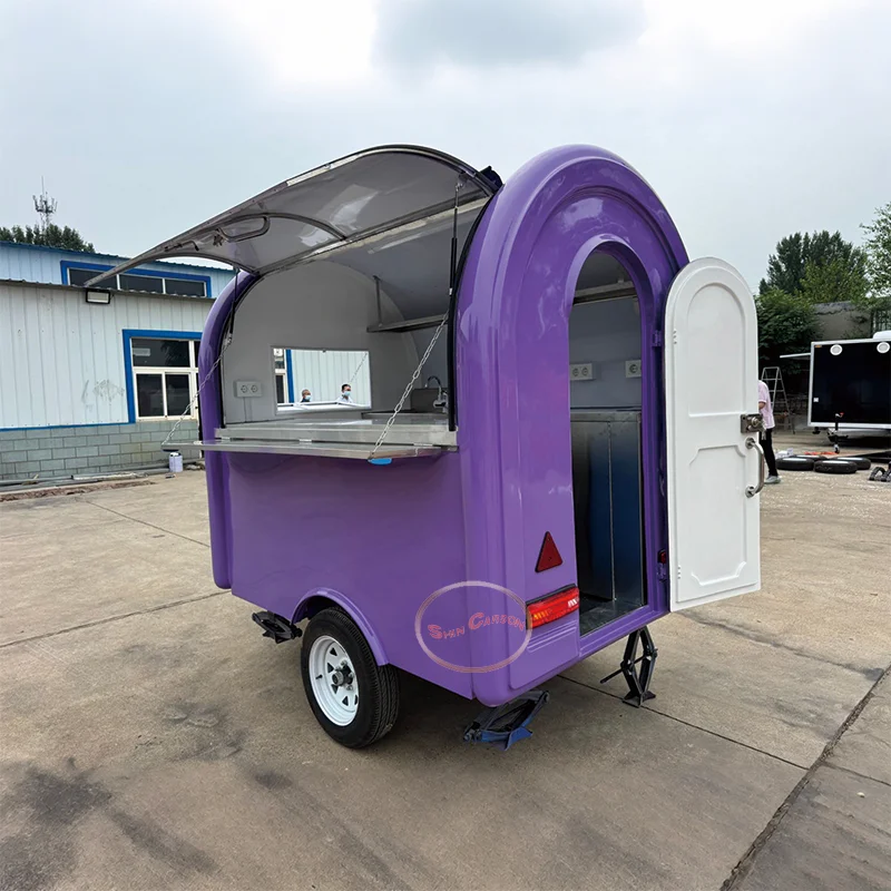 

Mini Mobile Hotdog Ice Cream Food Cart Trailer Small Food Truck for Sale Street Fast Food Business with Wheels Cheap Price