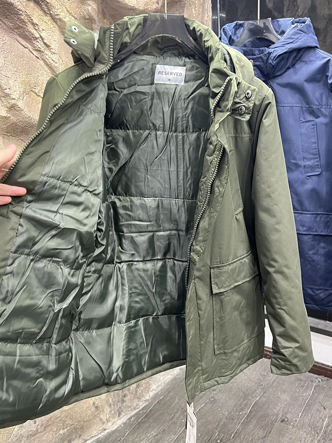 الراقية في الهواء الطلق الرجال Thiened مقنعين القطن Jaet الاحتفاظ بالدفء الخريف الشتاء معطف وظيفي الشباب Faion الوقوف صالح #3