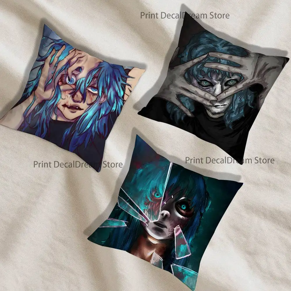 

S-Sally Face Cushion For Bedroom Car Coffee Shop Room and Living Room Sofa Decorative Pillow Cover Case