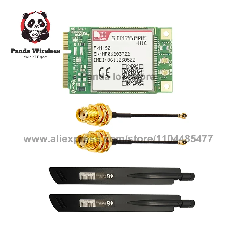 SIMCOM SIM7600G-H SIM7600E-H SIM7600NA-H SIM7600E-H1C SIM7600JC-H SIM7600SA-H MINIPCIE LTE CAT4+GNSS+Voice 4G with antenna kits