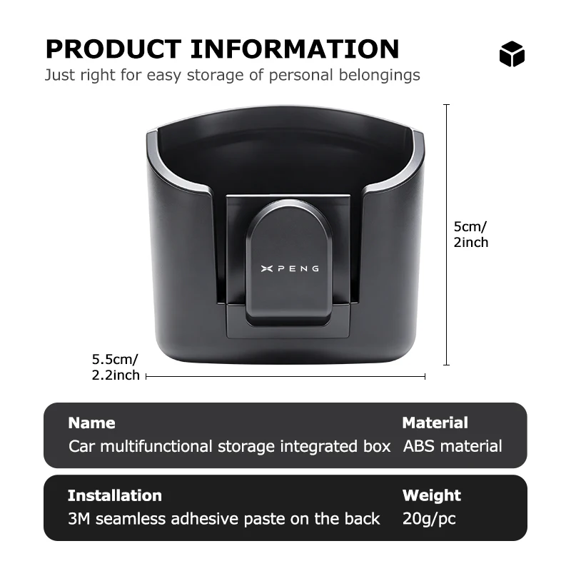 Mini Car Remote Key Storage Box Dashboard Hang Organizer Holder For Xiaopeng Xpeng G6 G7 G9 X9 P7 P7i P5 MONA M03 G3 G3i N5 view 6