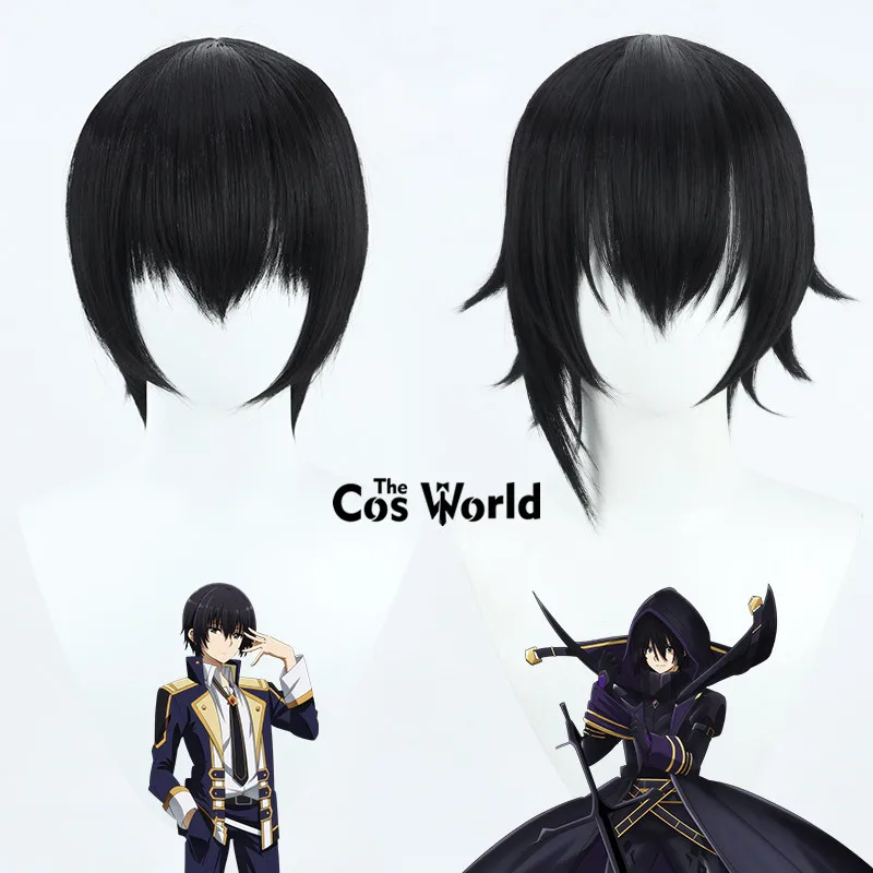 

The Eminence in Shadow Cid Kageno Black 28cm Short Straight Anime Cosplay Wigs Fiber Heat Resistant Synthetic Hair + Wig Cap