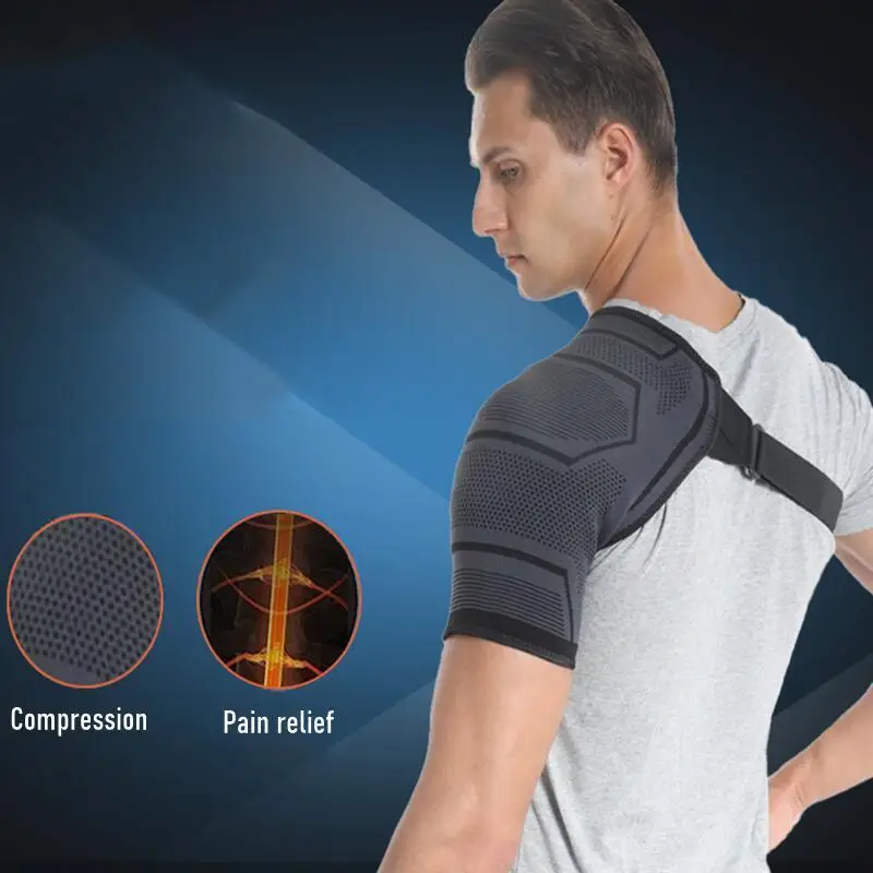 Shoulder Support Stability Brace Compression Sleeve Strap Wrap for Rotator Cuff Dislocated Joint Pain Sprain Soreness Bursitis