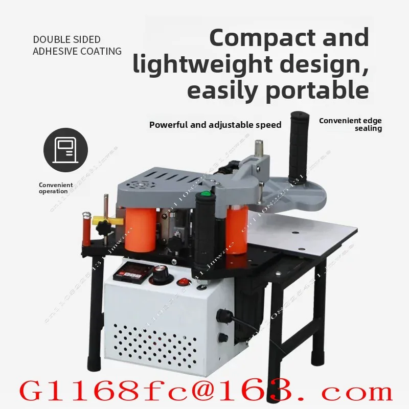 Small Curved and Straight Dual-purpose Speed Regulation Woodworking Site Double-sided Coating Portable Edge Banding Machine