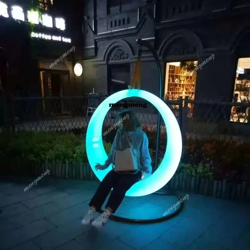 Led Lighting Outdoor Villa Led Outdoor Furniture Cushions Hammock Indoor Swing Egg Chair Garden Swings