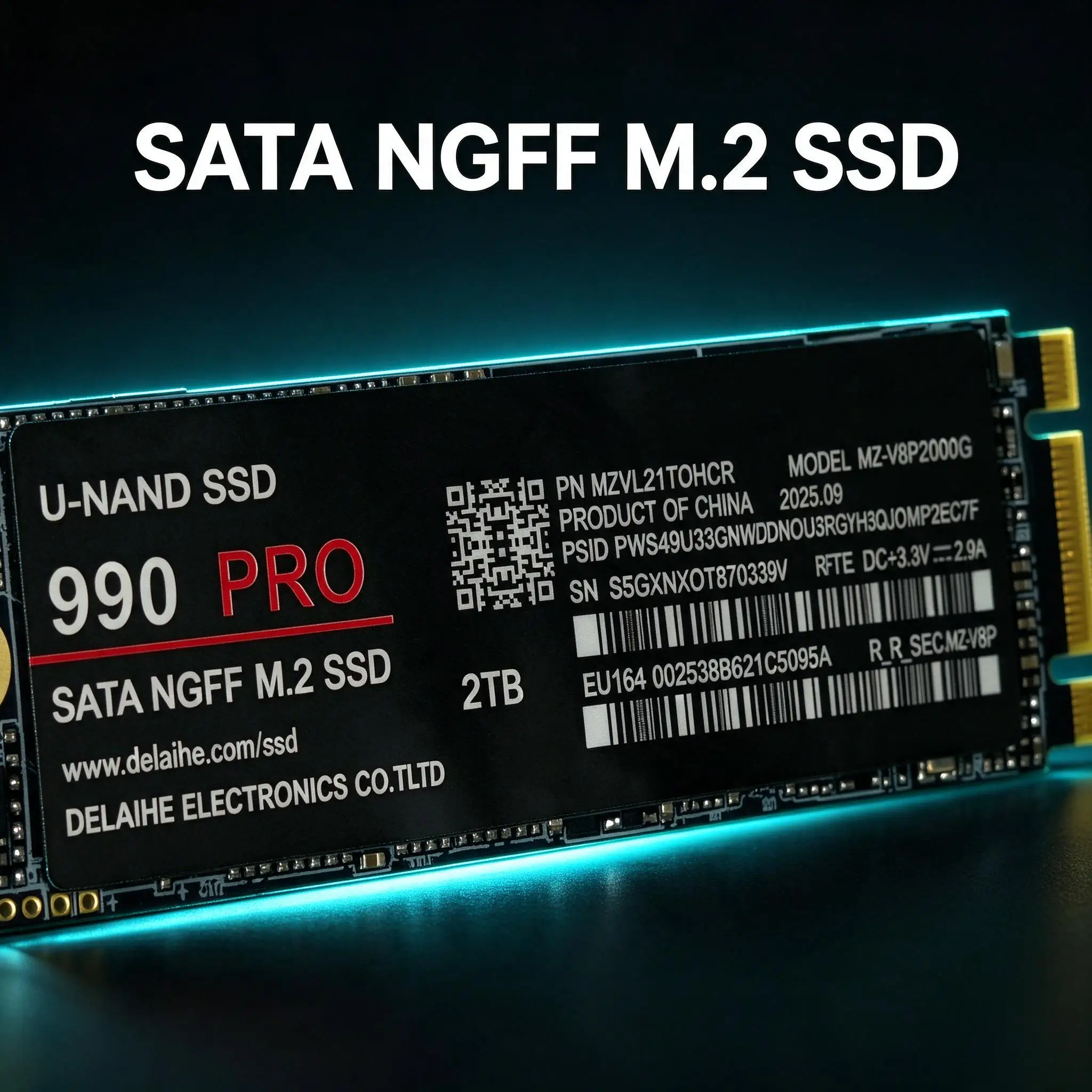 M.2 NGFF SSD, 1TB, High Performance, Compact, Ultra Durable, Laptop, Mini PC, Notebook, Desktop, Solid State Storage.