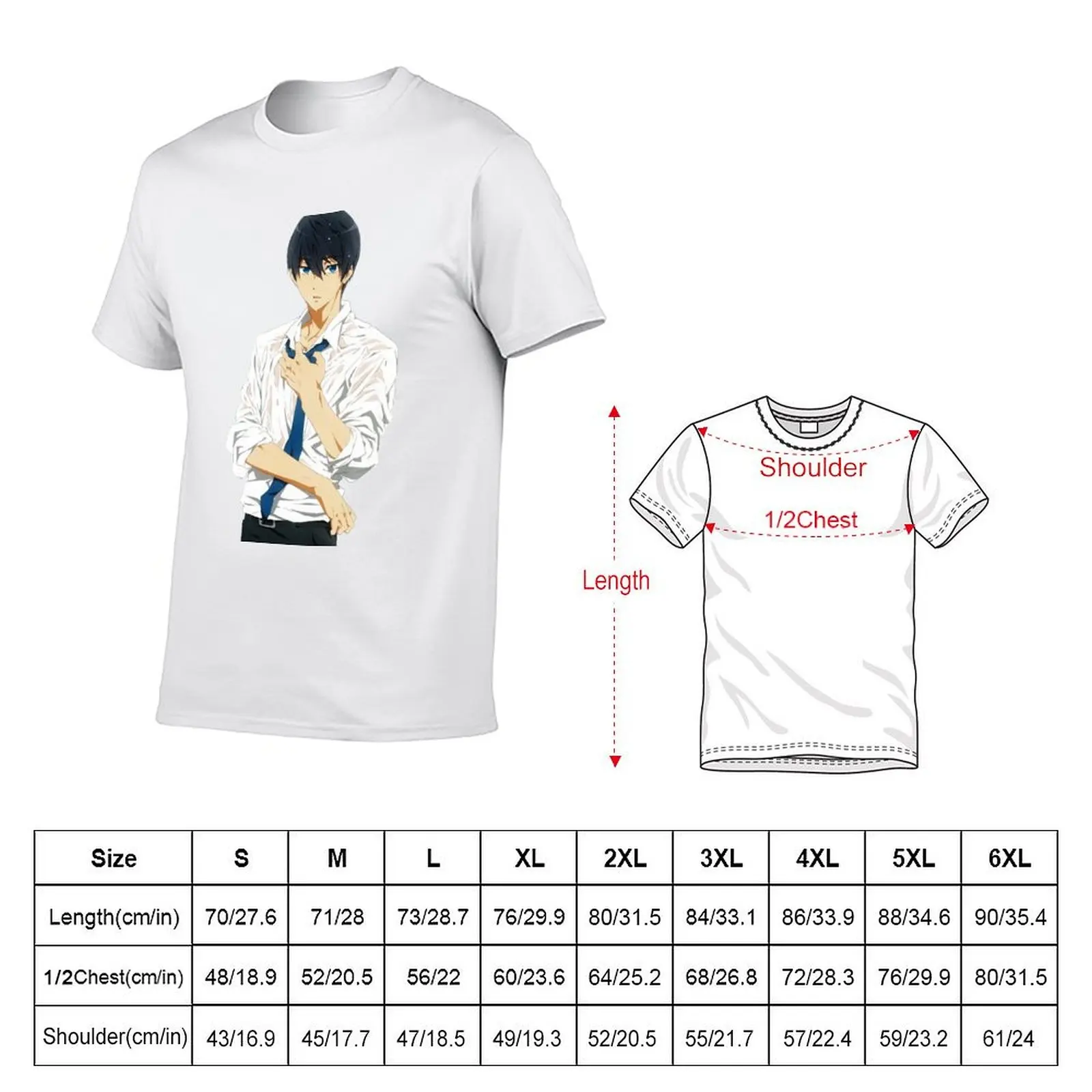 Haruka Nanase (Free! Iwatobi Swim Club) T-Shirt cotton t shirts high quality g man t shirts for men T-Shirt
