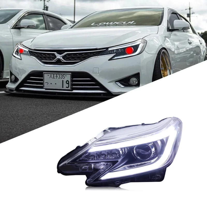 

Car LED Headlight Light Assemblies For Toyota MARK X REIZ 2013-2019 Auto Fog DRL Brake Turn Signal Lamp Plug and Play
