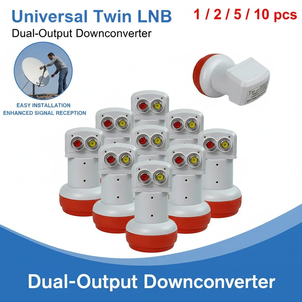 Dual Output LNB 9,75/10,6 ГГц линейная поляризация KU-BAND Full HD Satellite TV Receiver Dish Digtal Converter Wholesale