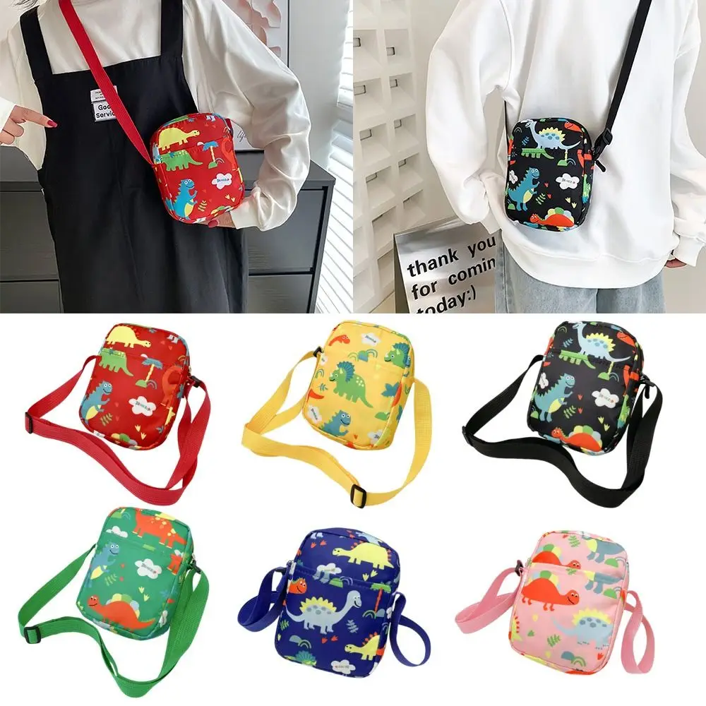 Fashion Canvas Dinosaur Shoulder Bags Cute Cartoon Messenger Bag Waist Pack Men Women