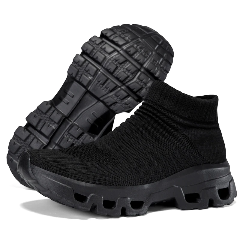 Fashion Knit Men Casual Sneakers Comfortable Socks Walking Shoes Couple Comfortable Outdoor Wear-resistant Trainer Running Shoes