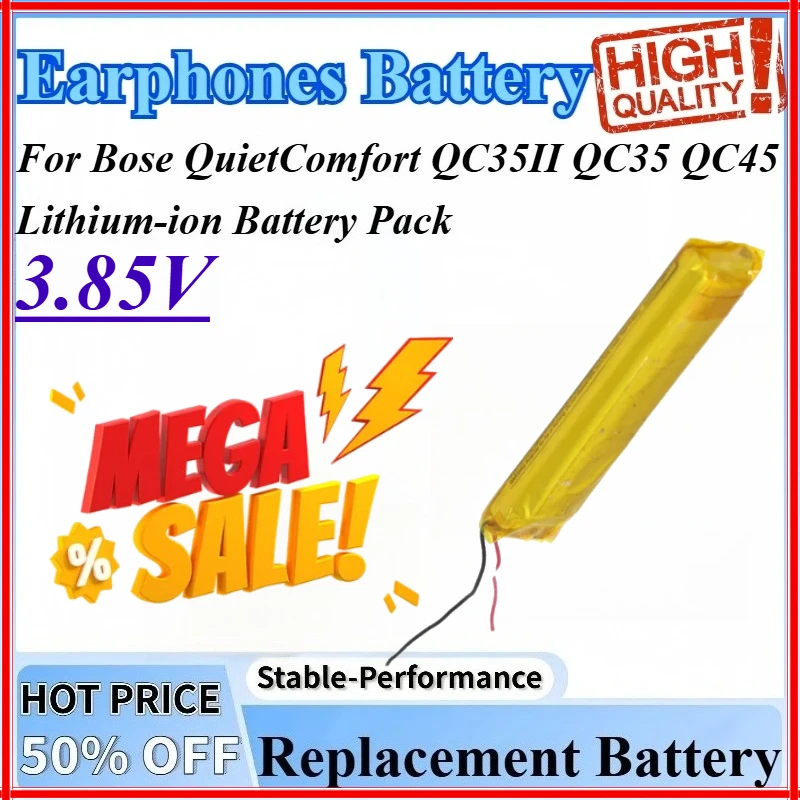 

3.85V Replacement Wireless Noise Reduction Earphones Battery For Bose QuietComfort QC45 QC35 QC35II Lithium-ion Battery Pack