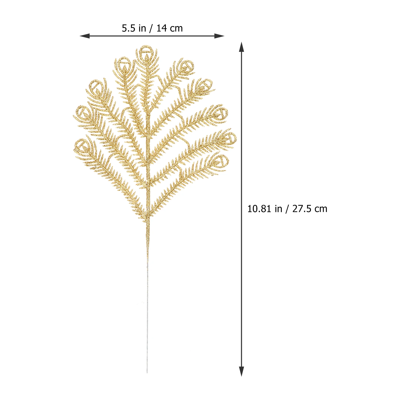 

10Pcs Christmas Tree Decoration Ornaments Premium Artificial Glitter Leaves for Xmas Party Decor Festive Garland Accessory Photo