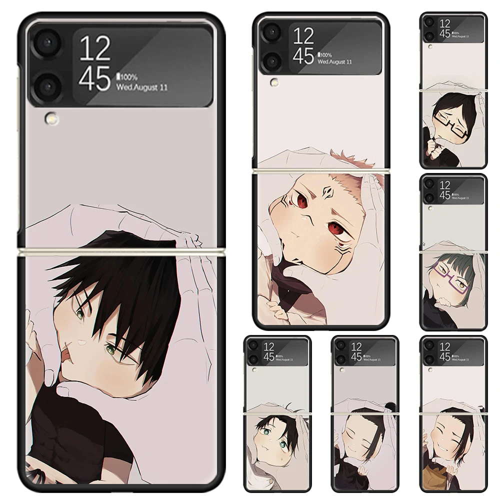 Kaisen J-Jujutsu Cute Hard PC Back Phone Case for Samsung Galaxy ZFlip 7 6 5 Z Flip 4 ZFlip6 Z Flip7 5G ZFlip4 Flip3 Zflip5 Cove