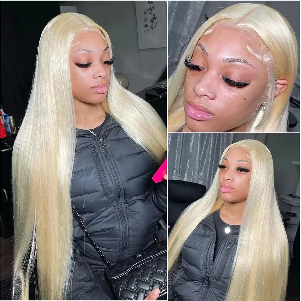 36 بوصة # 613 باروكة من شعر طبيعي برازيلي 13x6 Hd باروكة أمامية من الدانتيل شعر طبيعي مفرود شعر مستعار عسلي أشقر اللون باروكة أمامية من الدانتيل البشري.