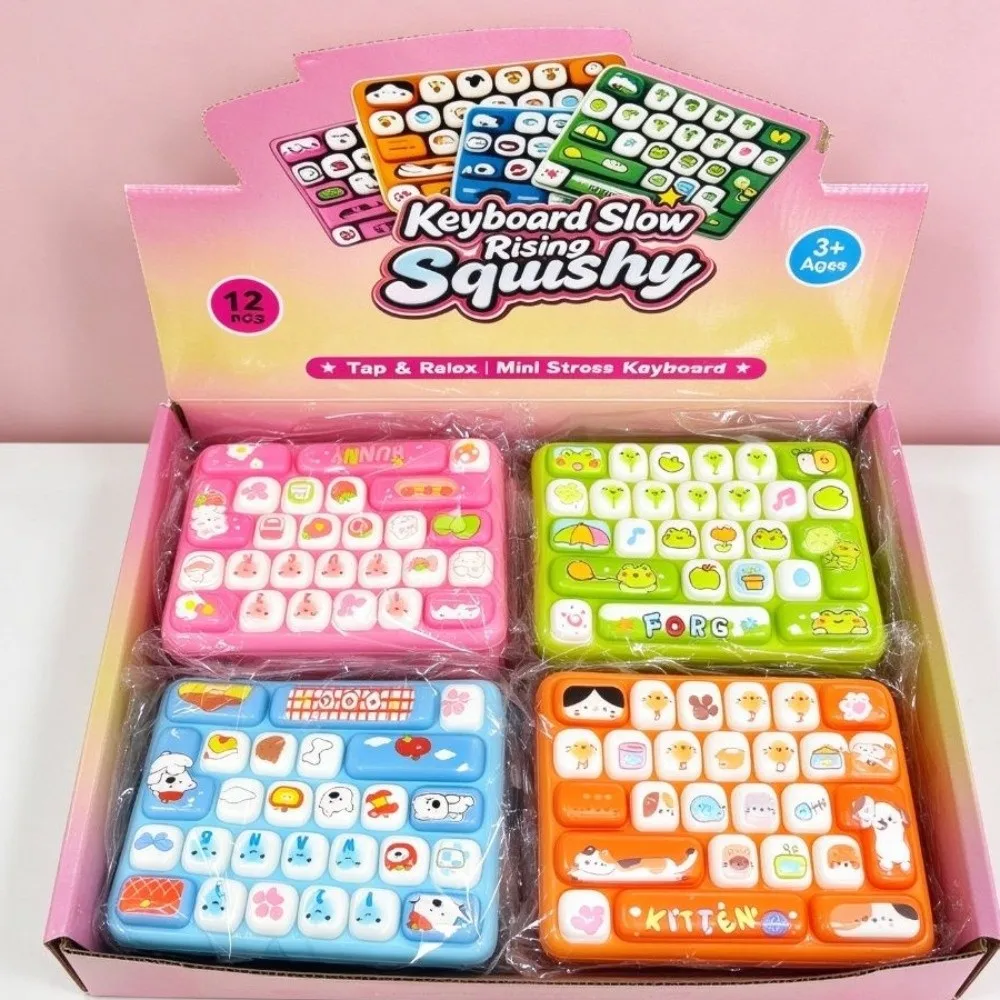 Sensory Toy 26-Key Fidget Keyboard Toy Slow Rebound Cartoon 26-Key Squishy Toy 26-Key Squeeze Toy Kids Gift