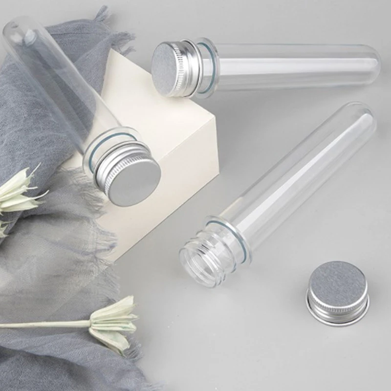 1PC 40ml Plastic Storage Tubes Lab Test Tubes with Screw Lid Round Bottom Candy Cosmetic Travel Lotion Containers