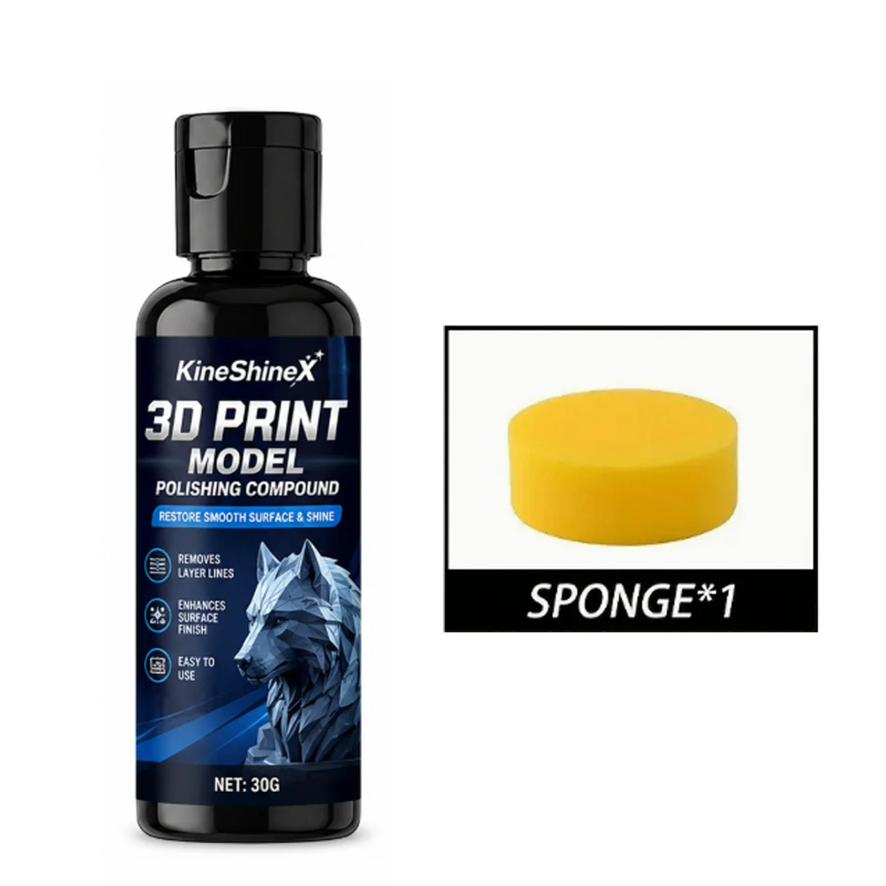 3D-Druck-Politur 100ml – Premium-Finish-Restaurator für PLA-, ABS- & PETG-Spielzeug, reduziert Schichtlinien, stellt den Glanz wieder her, sorgt für eine glatte Oberfläche – Detail 7